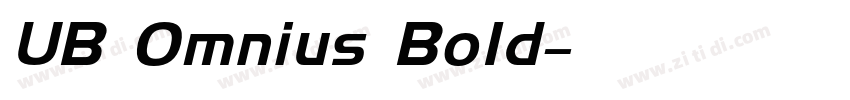 UB Omnius Bold字体转换